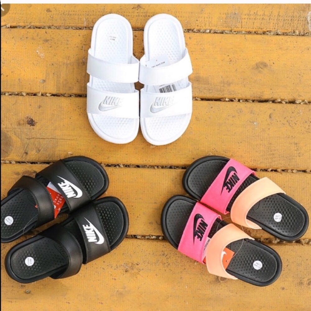 NWT Nike Benassi Duo Ultra Slide Sunset Glow RoseW - Picture 7 of 8